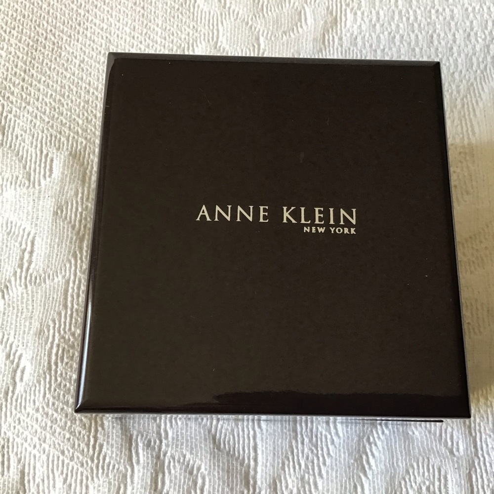 Anne Klein Swiss genuine diamond gold tone white ceramic mother of pearl watch - Picture 10 of 12